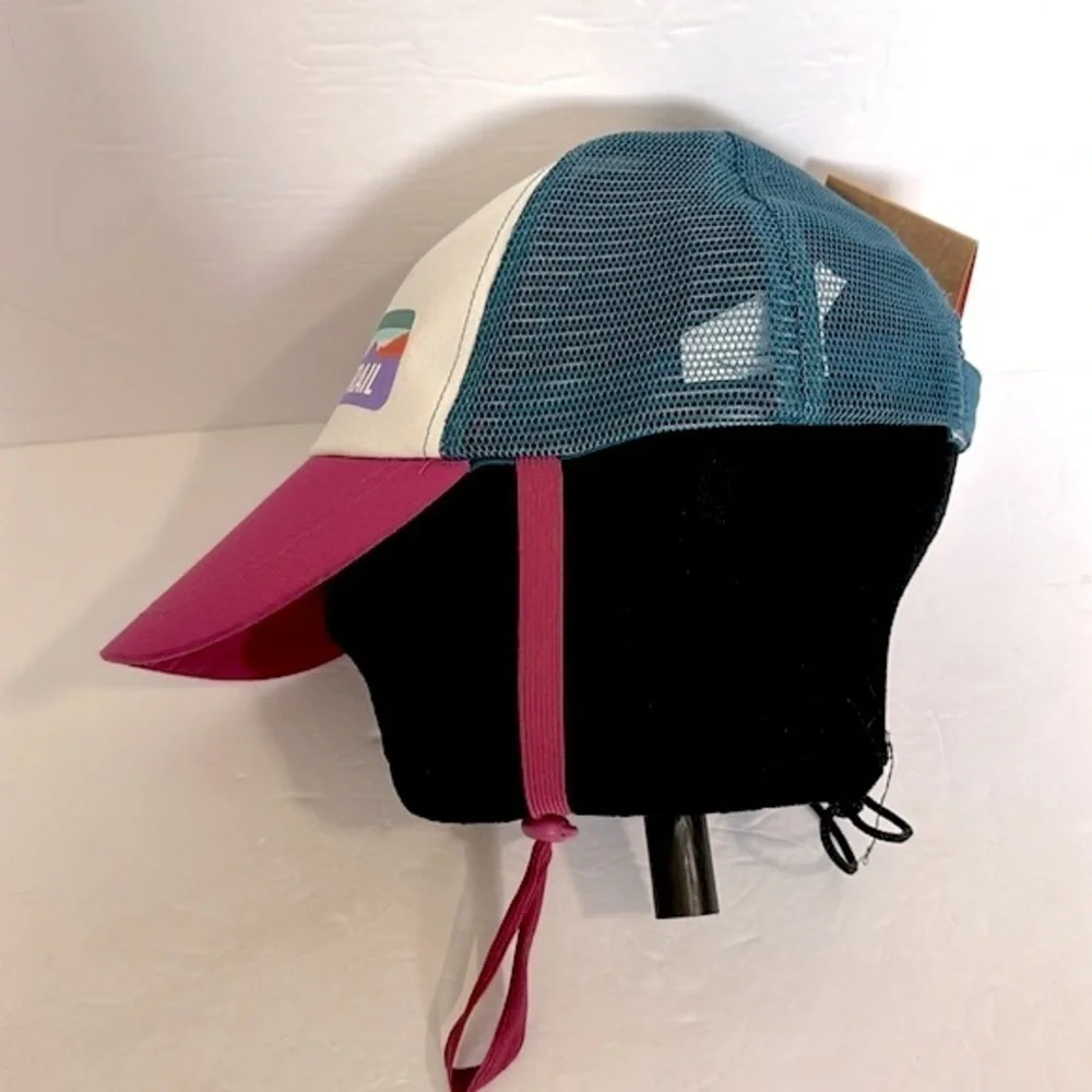 Arcadia Trail logo dog trucker hat girl pink and blue XL/XXL